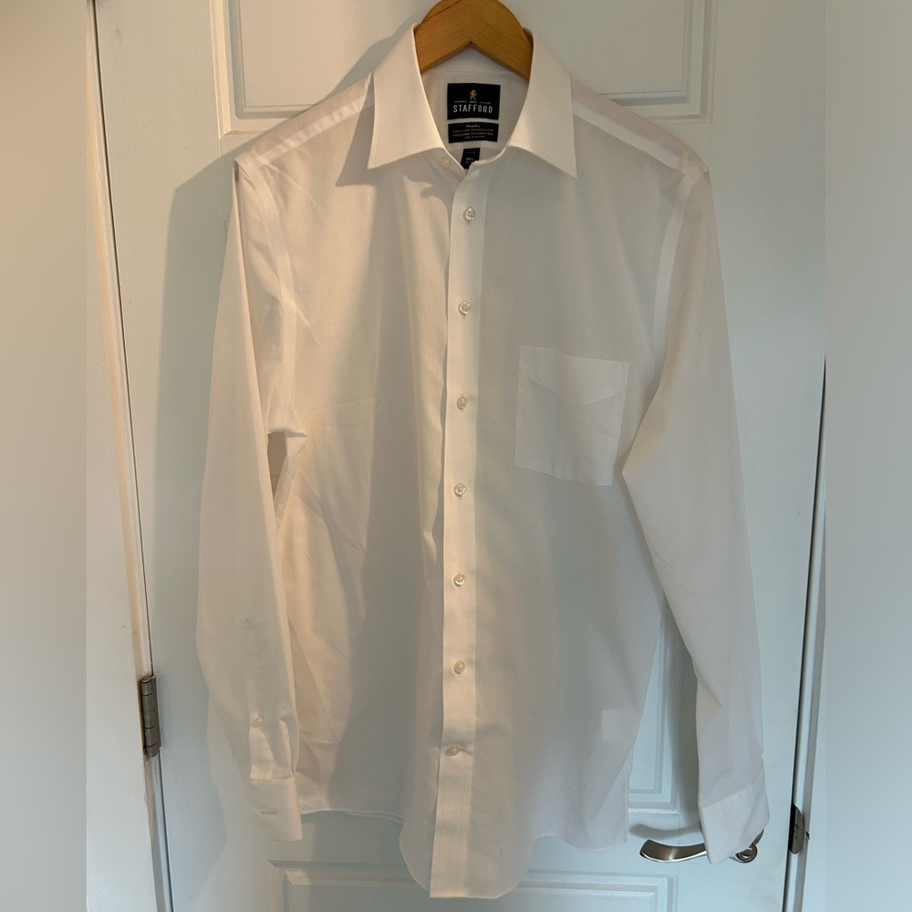Men’s Stafford White Dress Shirt